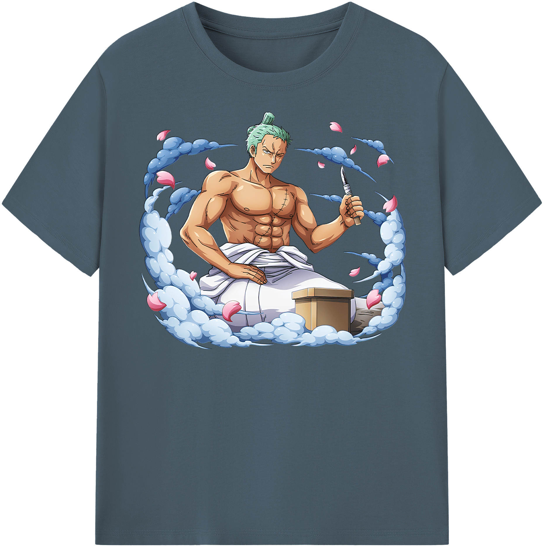 ワンピース ロロノア・ゾロ ONE PIECE Roronoa Zoro 綿100％半袖Tシャツ（フロントプリント）